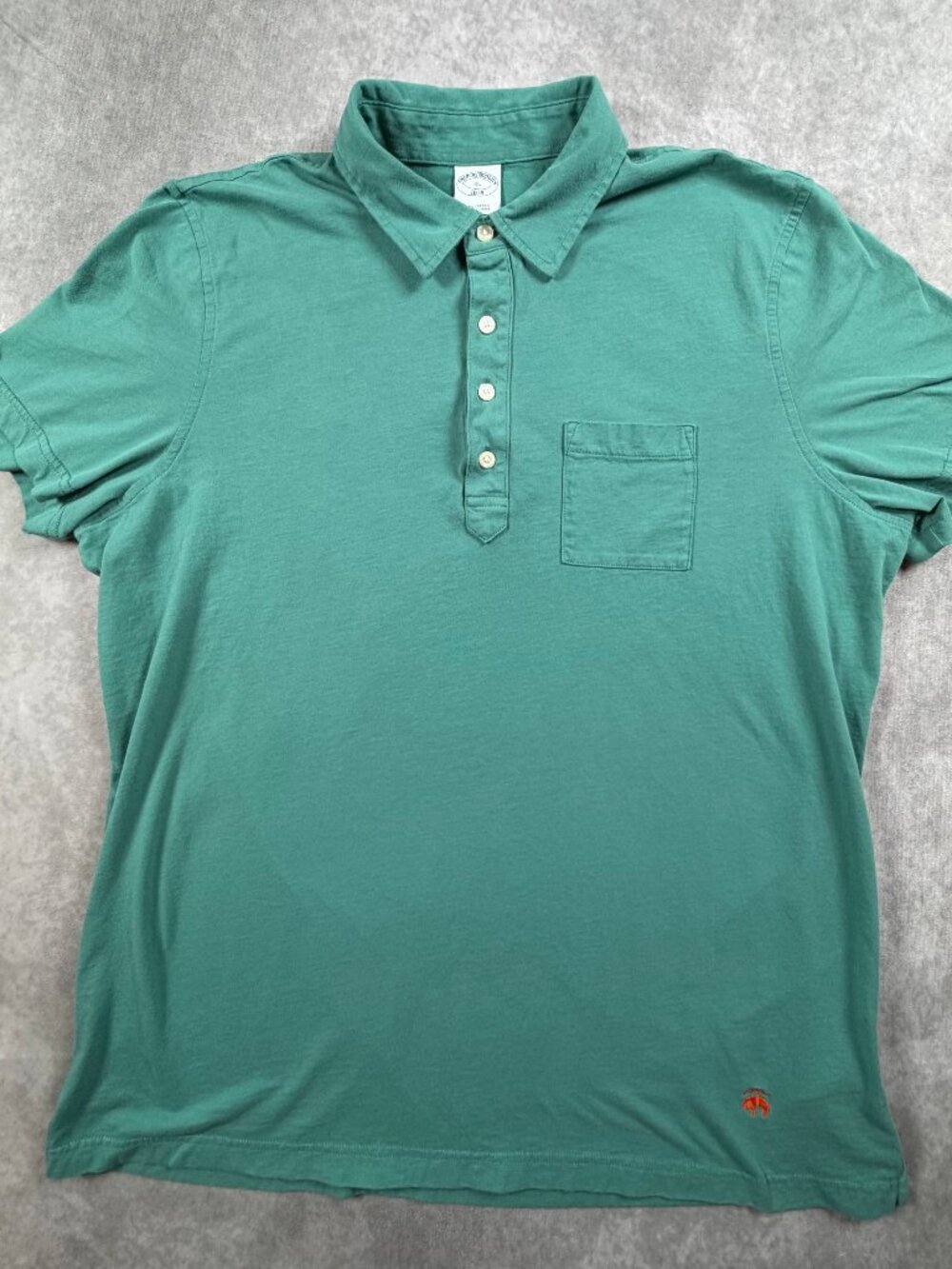 Brooks Brothers 1818 Mens 100% Cotton Green Short Sleeve Polo XL